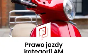 Czerwony skuter, symbol wolności i miejskiej mobilności. Zdobądź kartę motorowerową kategorii AM i poczuj wiatr we włosach!