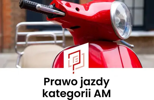 Czerwony skuter, symbol wolności i miejskiej mobilności. Zdobądź kartę motorowerową kategorii AM i poczuj wiatr we włosach!