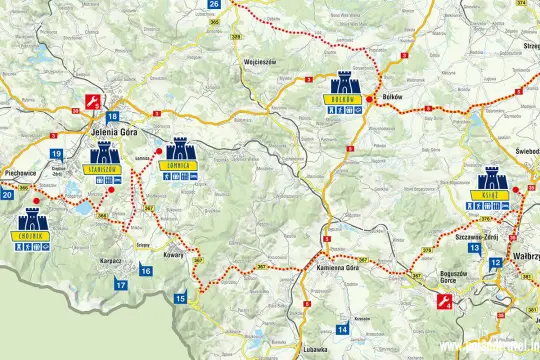 Trasy motocyklowe Dolny Śląsk: mapa zamków i atrakcji. Zaplanuj swoją podróż po malowniczych drogach regionu.